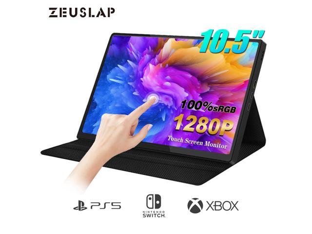 ZEUSLAP Z10T 10.5 Inch Touchscreen Portable Monitor, 1280P FHD 100% sRGB IPS Screen Display Portable Sub Monitor for Office, School, Travel laptop.