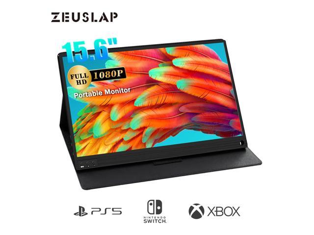 ZEUSLAP P15A 15.6 Inch Portable Monitor(60Hz), 1920x1080 Full HD IPS Portable Screen with HDMI-compatible + USB-C Ports for Laptop, MacBook Pro.