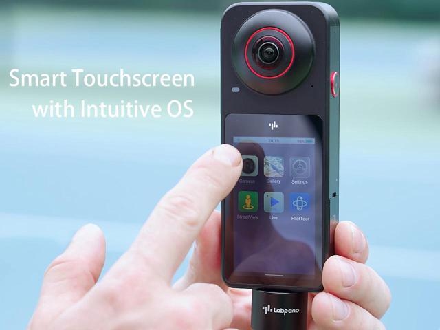 PilotPano 360 Action Camera Waterproof with 5.7K 360 Active HDR Video,3.1' Touchscreen,CMOS sensors,Support 4K, 60FPS,for AI Editing, Live...