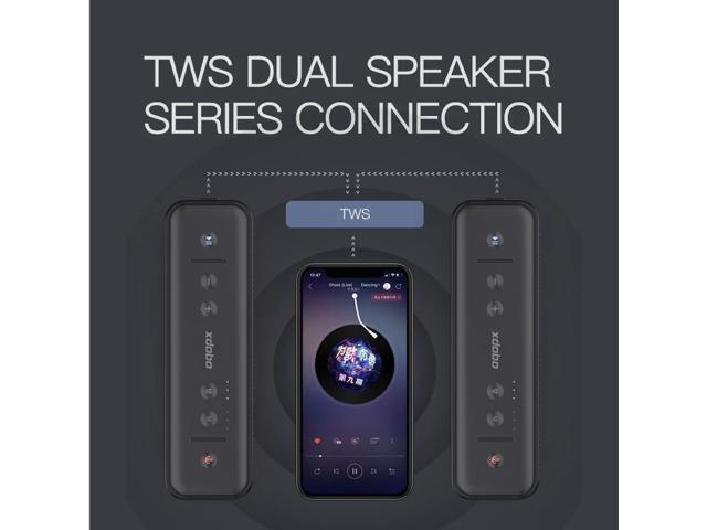 Binygo 40W Portable Wireloss Bluetooth Speaker TWS Stereo Boombox Support TF Card AUX USB Port Power Bank