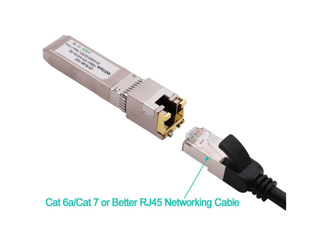 Wiitek SFP+ to RJ45 Copper Modules, 10GBase-T Transceiver Compatible for Ubiquiti UF-RJ45-10G (Cat 6a/7 or Better, 30-Meter)