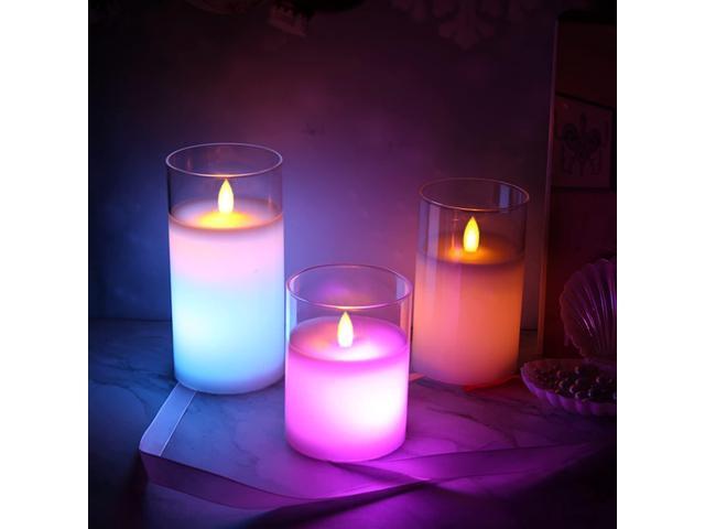 Goldprice LED Candle Lights 3 Pack Flameless Candles Flickering Battery Operated Candles LED Candles Lamp with Remote Control & Timer