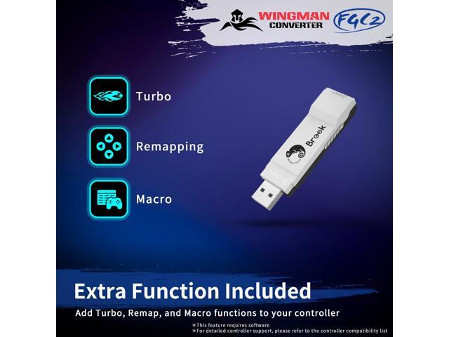 Zeroplus Brook Wingman FGC2 Converter Arcade Joystick Adapter Gamepad for PS5 & PC, Supports All PS5 Games