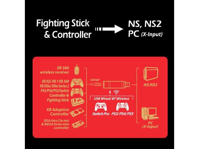 Zeroplus Brook Wingman NS Lite Converter- Support Xb Series X/S/One/360, PS5/PS4/PS3, Xb Elite 1/2, NS Pro Controllers on NS, NS 2 & PC Gaming...