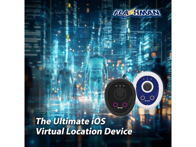 Brook Flashman Virtual GPS Joystick for iPhone, Bluetooth Location Controller with Teleport, Smart Roaming, Route Cruise, Coordinate Sharing, No...