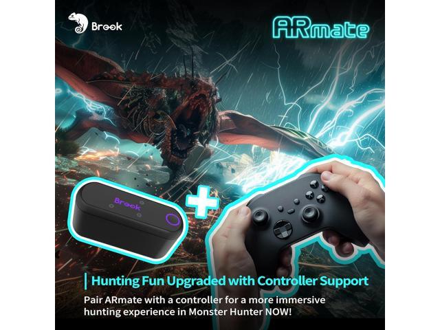 Brook Gaming AR Mate: Portable AR Games Accessory for Pokemon GO, Monster Hunter, Pikmin Smart Roam, Quick Catch, Fast Spin, App Controlled...