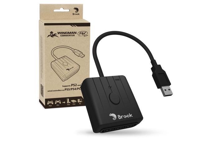 Brook Wingman FGC Retro: PS1 & PS2 Controllers for PS5 / PS4 / PC with Turbo, Remap, Macro, X-Input, Compatible with Dance Mats / Arcade Sticks /...