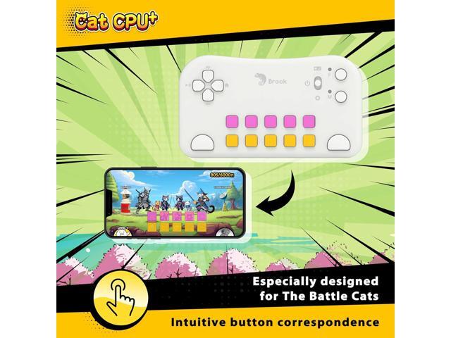 Brook Gaming Cat CPU Plus: Bluetooth Gaming Controller for The Battle Cats Ergonomic Design, AI Auto Deploy, Multi Platforms Compatible with iOS,...