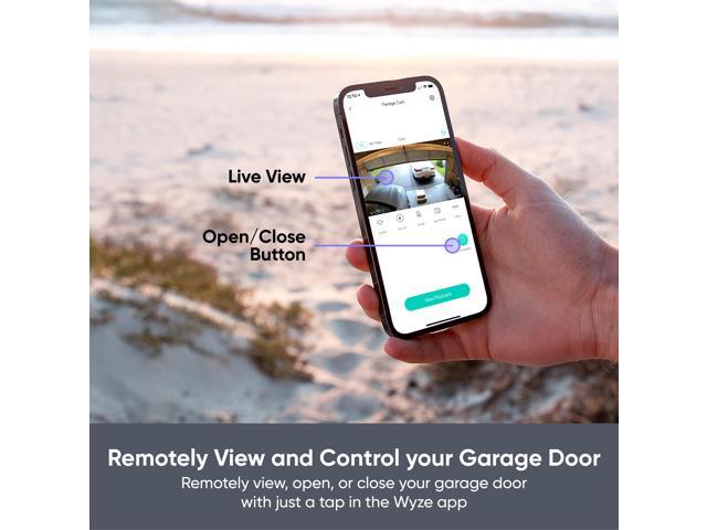 Wyze Smart Garage Door Opener w/built-in HD Video, Remotely Control Garage Door, 1080p HD Video w/Color Night Vision, Two-Way Audio