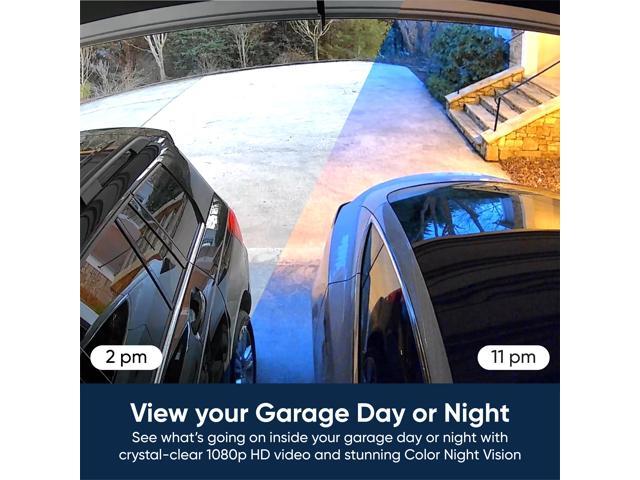 Wyze Smart Garage Door Opener w/built-in HD Video, Remotely Control Garage Door, 1080p HD Video w/Color Night Vision, Two-Way Audio