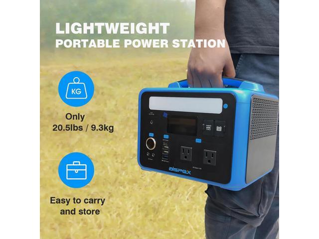 AISPEX Power Play 600, Portable Power Station, 640Wh Backup LiFePO4 Battery, Pure Sine Wave Inverter, 110V/600W AC Outlet, Solar Generator (Solar...