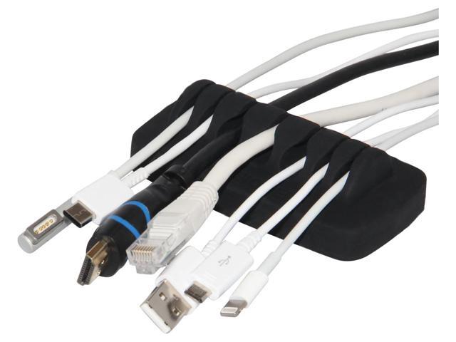 Heaviest Cable Organizer on the Market! Compact and Weighted Desktop Cord Holder and Cable Organizer, Eco-Friendly Silicone, No Bad Smell, Bundled...