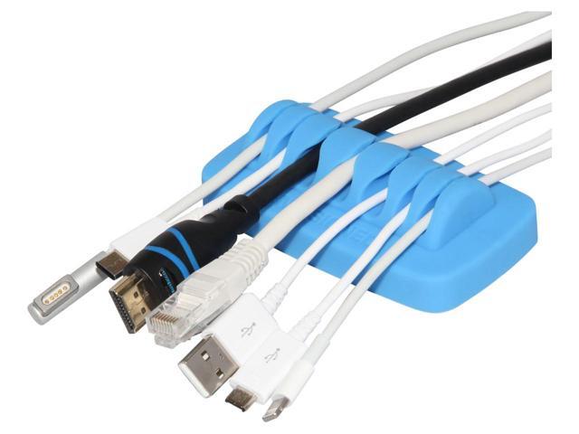 Heaviest Cable Organizer on the Market! Compact and Weighted Desktop Cord Holder and Cable Organizer, Eco-Friendly Silicone, No Bad Smell, Bundled...