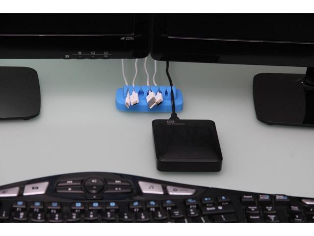 Heaviest Cable Organizer on the Market! Compact and Weighted Desktop Cord Holder and Cable Organizer, Eco-Friendly Silicone, No Bad Smell, Bundled...