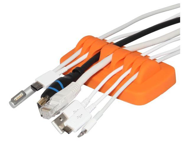 Heaviest Cable Organizer on the Market! Compact and Weighted Desktop Cord Holder and Cable Organizer, Eco-Friendly Silicone, No Bad Smell, Bundled...