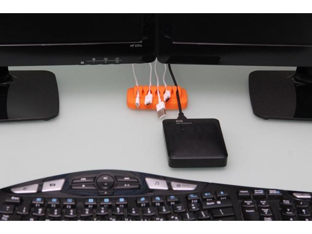 Heaviest Cable Organizer on the Market! Compact and Weighted Desktop Cord Holder and Cable Organizer, Eco-Friendly Silicone, No Bad Smell, Bundled...