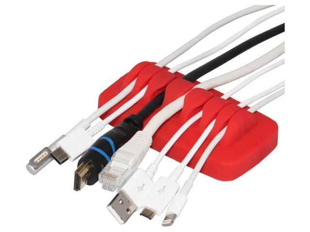 Heaviest Cable Organizer on the Market! Compact and Weighted Desktop Cord Holder and Cable Organizer, Eco-Friendly Silicone, No Bad Smell, Bundled...