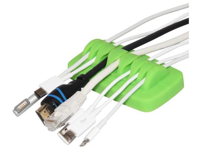 Heaviest Cable Organizer on the Market! Compact and Weighted Desktop Cord Holder and Cable Organizer, Eco-Friendly Silicone, No Bad Smell, Bundled...