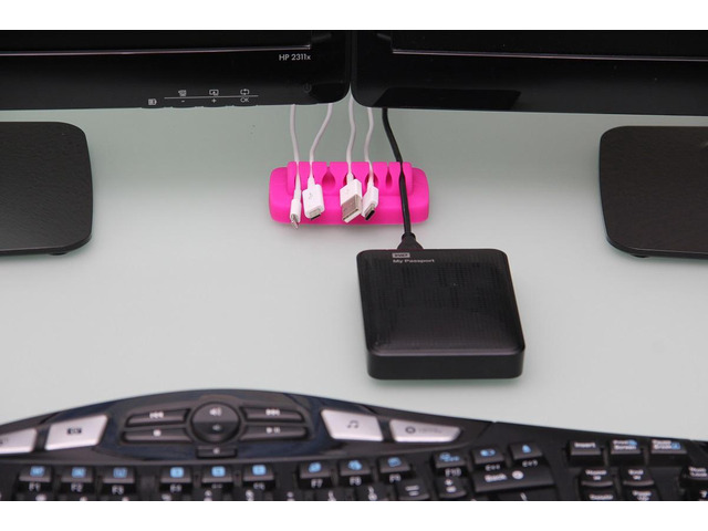 Heaviest Cable Organizer on the Market! Compact and Weighted Desktop Cord Holder and Cable Organizer, Eco-Friendly Silicone, No Bad Smell, Bundled...