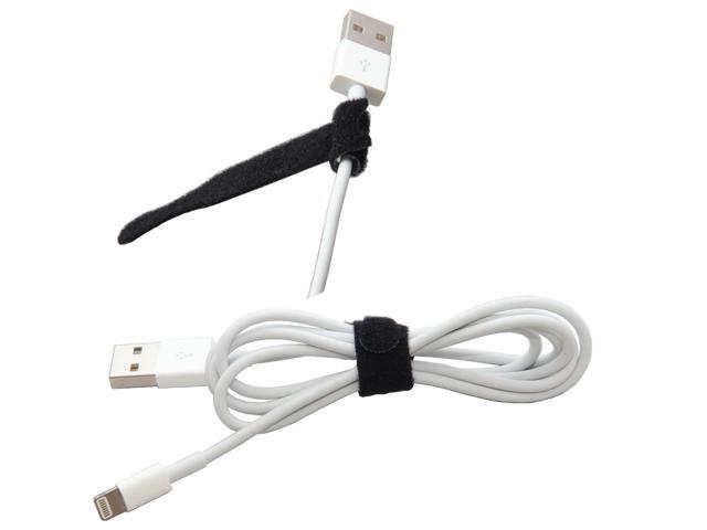 Reusable Cable Ties 1/2' x 4' for Cable Management and Organizing Cords - 30 Pack (Black)