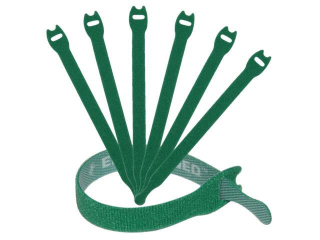 Reusable Cable Ties 1/2' x 8' for Cable Management and Organizing Cords - 30 Pack Bundled with 2 Bonus Cinch Straps (Green)