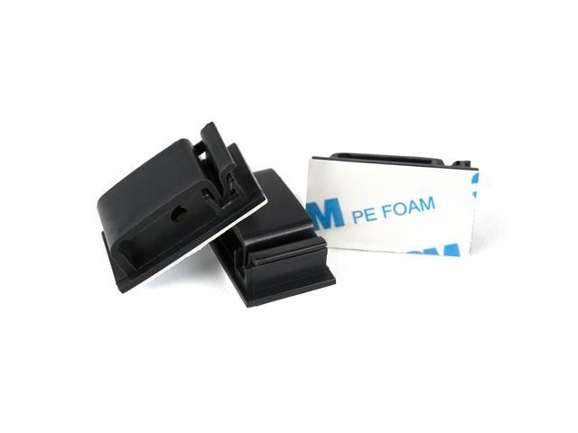 Cable Clips Black with 3M Adhesive, Multipurpose Small Wire Clamps for Cable Management and Cable Runs - 50 Pack Black Bundled with 10 Reusable...
