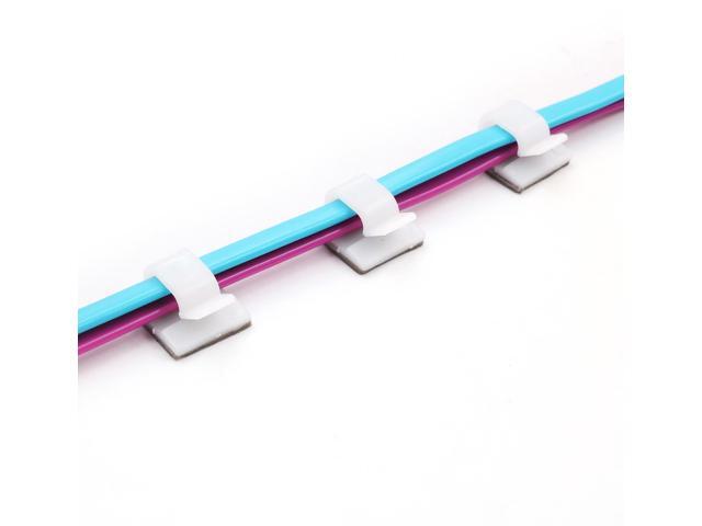 Mini Cable Clips 3M Adhesive, Multipurpose Cord and Wire Organizer for Cable Management Small, 1/2' Wide, 100 Pack - 100 Pack Bundled with 10 Bonus...