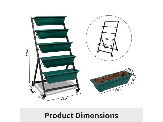 Vertical Raised Garden Bed with Wheel,Freestanding Elevated Planters with Drainage Holes for Flowers Growing,Patio Balcony Greenhouse Outdoor/Indoor