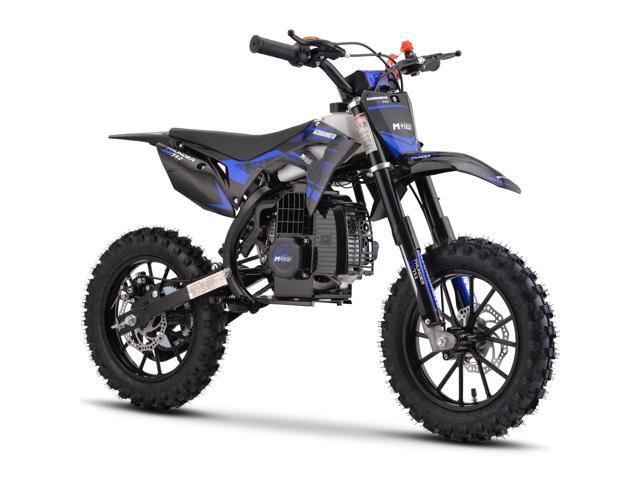 MotoTec Thunder 50cc 2-Stroke Kids Gas Dirt Bike Blue, 25 mph