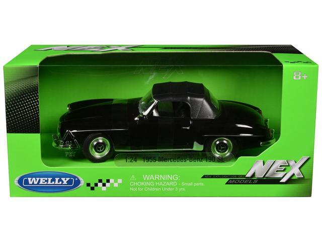 1955 Mercedes-Benz 190 SL (Closed Roof) Black 'NEX Models' Series 1/24 Diecast Model Car by Welly