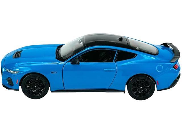 2024 Ford Mustang GT 5.0 Blue with Black Top 'NEX Models' Series 1/25 Diecast Model Car by Welly