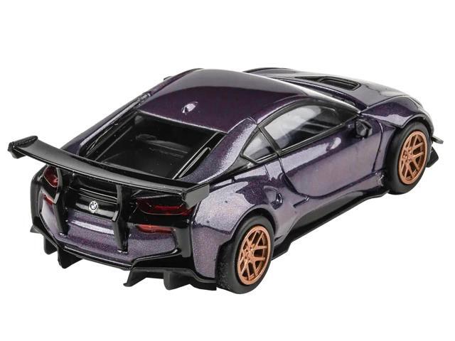 i8 Liberty Walk Twilight Purple Metallic with Gold Wheels 1/64 Diecast Model Car by Paragon Models