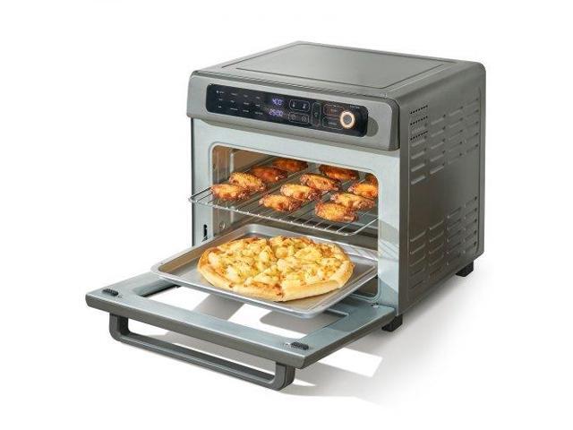 VEVOR 12-IN-1 Air Fryer Toaster Oven, 25L Convection Oven, 1700W Stainless Steel Toaster Ovens Countertop Combo with Grill, Pizza Pan, Gloves, 12...