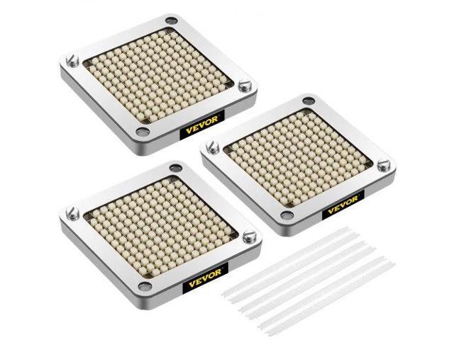 Replacement Chopper Blade, 1/4 inch, 3 PCS French Fry Blade Assembly with 6 Extra Knives, Stainless Steel Dicer Parts and Push Block for Cutting...