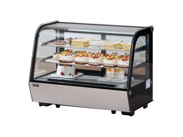 Refrigerated Display Case, 5 Cu. Ft./146L Countertop Pastry Display Case, 2-Tier Commercial Display Refrigerator with LED Lighting, TURBO Cooling,...