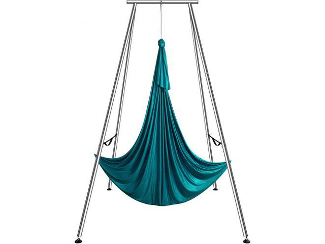 Aerial Yoga Frame & Yoga Hammock, 9.67 ft Height Professional Yoga Swing Stand Comes with 6.6 Yards Aerial Hammock, Max 551.15 lbs Load Capacity...