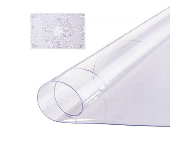 Plastic Table Cover, 42 x 42 Inch 2.0 mm Thick Clear Table Protector, Round PVC Desk Mat, Waterproof & Easy Cleaning Desk Pad Tablecloth, for...