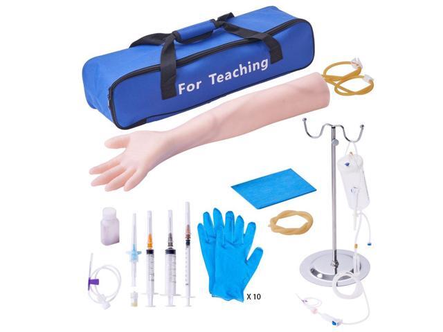 Phlebotomy Practice Kit, IV Venipuncture Intravenous Training Kit, High Simulation IV Practice Arm Kit with Carrying Bag, Practice and Perfect IV...