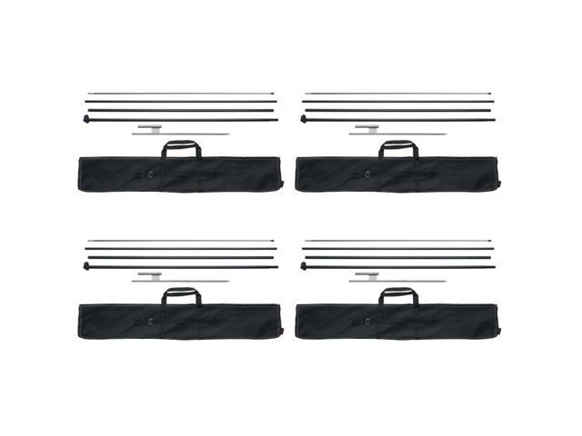 VEVOR Feather Flag Pole Kit 4 Packs Swooper Flag Pole 16.3 ft with Ground Stakes