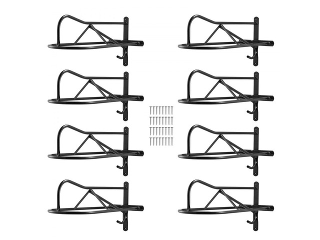 VEVOR Wall Mount Saddle Rack with Pad Bar 8 Packs Horse Saddle Rack Stand