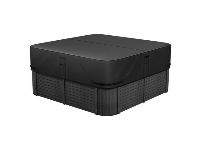 Outdoor Hot Tub Cover 90 x 90 x 20 Inch Weatherproof and Waterproof Black