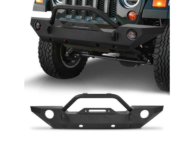 VEVOR Front Bumper Compatible with 2007-2018 Wrangler JK/JKU with Winch Plate
