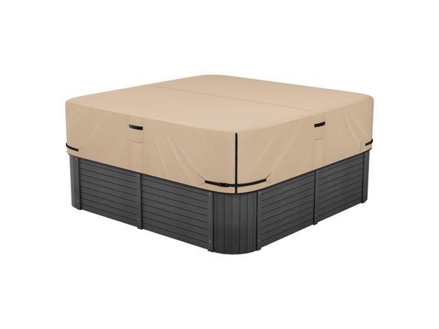 Outdoor Hot Tub Cover, 95 x 95 x 20 Inch Weatherproof and Waterproof Hot Tub Cover Protector, 600D Heavy Duty Oxford Fabric and 950N Tearing...