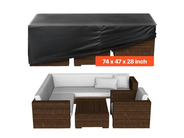 Patio Furniture Cover, 420D Heavy Duty Waterproof Outdoor Dining Table and Chairs Cover, Large Rectangular Patio Table Covers with Air Vent for All...