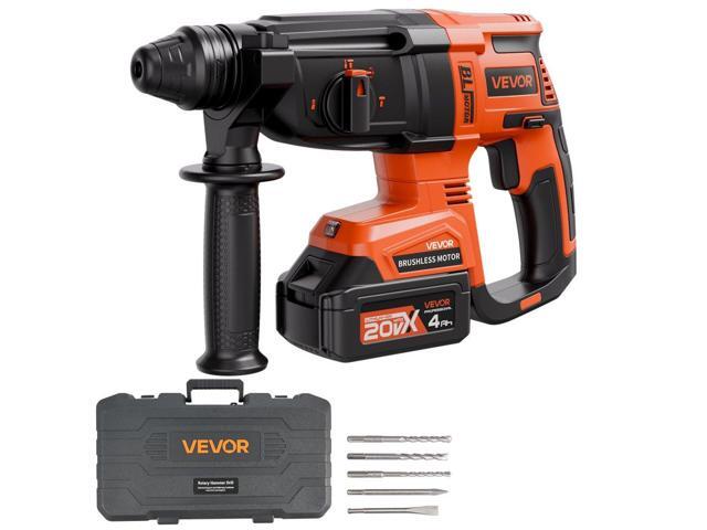 20V SDS-Plus Brushless Cordless Rotary Hammer Drill Kit 1.1 In 1200RPM 4Function