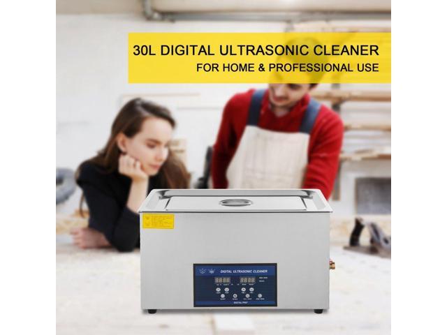 VEVOR 30l 800w Digital Ultrasonic Cleaner With Heater 28/40khz Large Tub Basket Degas