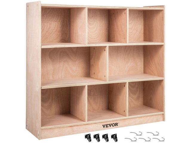 VEVOR Classroom Storage Cabinet Preschool Storage Shelves Wooden 8 Grids Toys Books