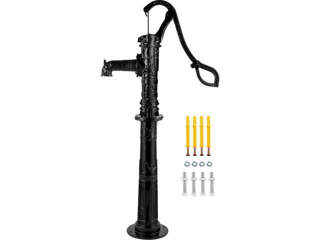 VEVOR Hand Water Pump w/ Stand 15.7 x 9.4 x 53.1 inch Pitcher Pump & 26 inch Pump Stand w/ Pre-set 1/2' Holes for Easy Installation Rustic Cast...