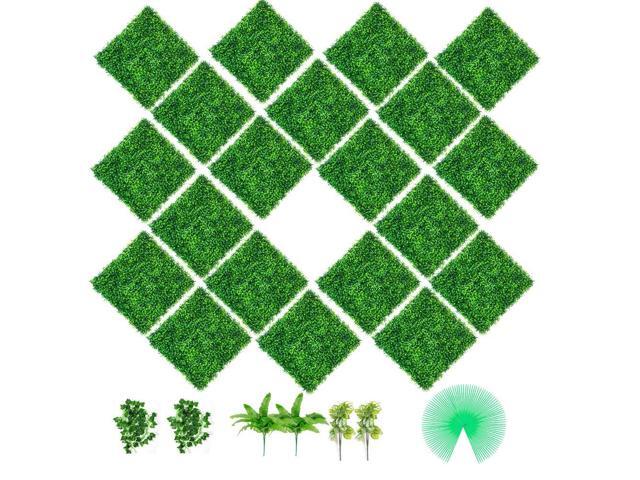 VEVOR Artificial Boxwood Panel Boxwood Hedge Wall Panel 20pc 20x20' Garden Decor