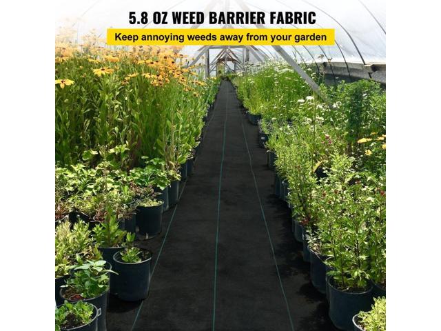 Weed Barrier, 5.8oz Landscape Fabric, 3ft x 300ft Cover Mat Heavy Duty Woven Grass Control Geotextile for Garden, Patio, Black